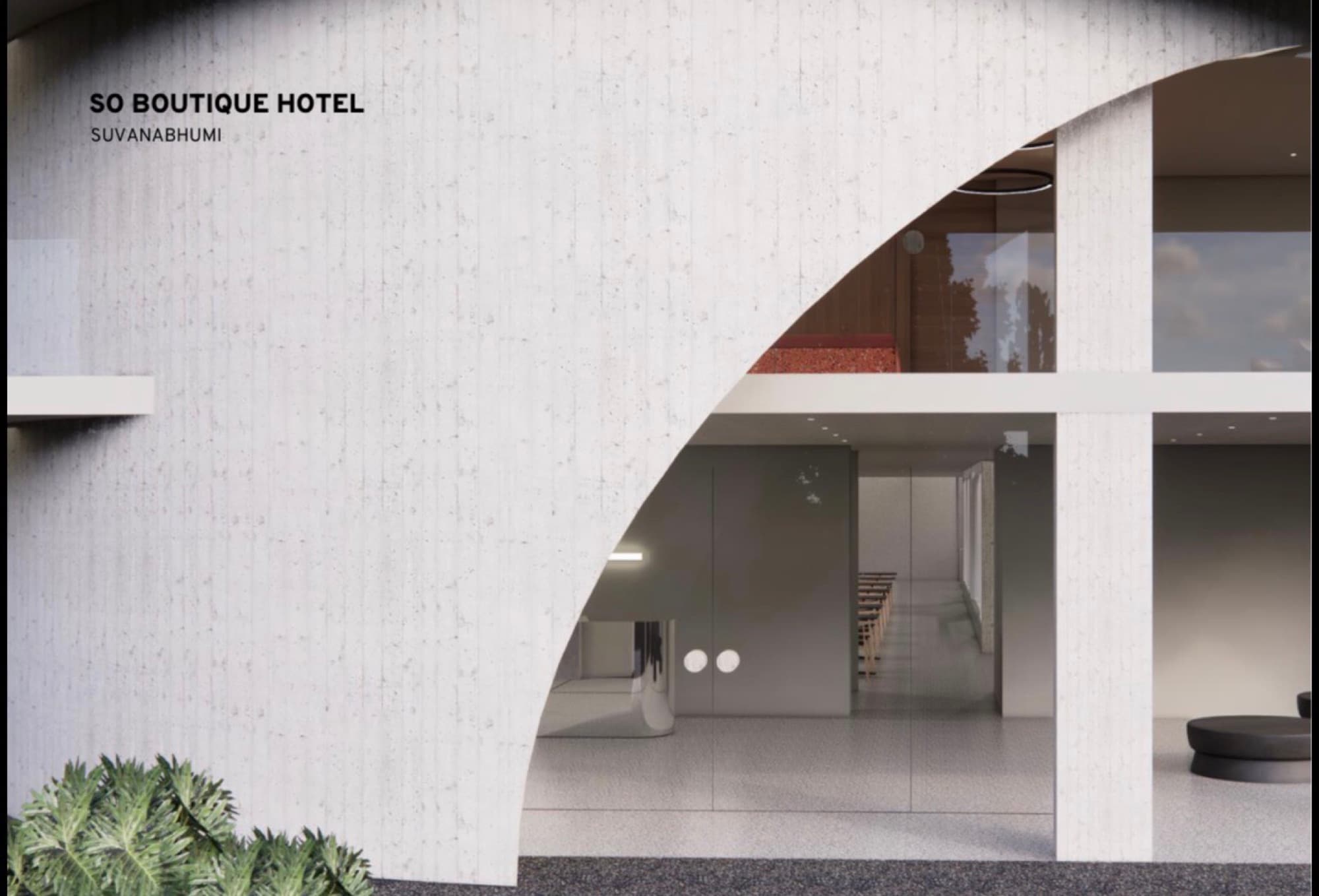 A gallery that happens to be a hotel.
